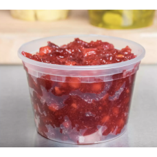 16 oz Microwavable Translucent Plastic Deli Container and Lid