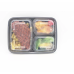 32oz Meal Prep Containers 3 Compartment with Lids, Food Storage Containers, Bento Box, BPA Free, Stackable, Microwave/Dishwasher/Freezer Safe