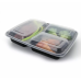 32oz Meal Prep Containers 3 Compartment with Lids, Food Storage Containers, Bento Box, BPA Free, Stackable, Microwave/Dishwasher/Freezer Safe